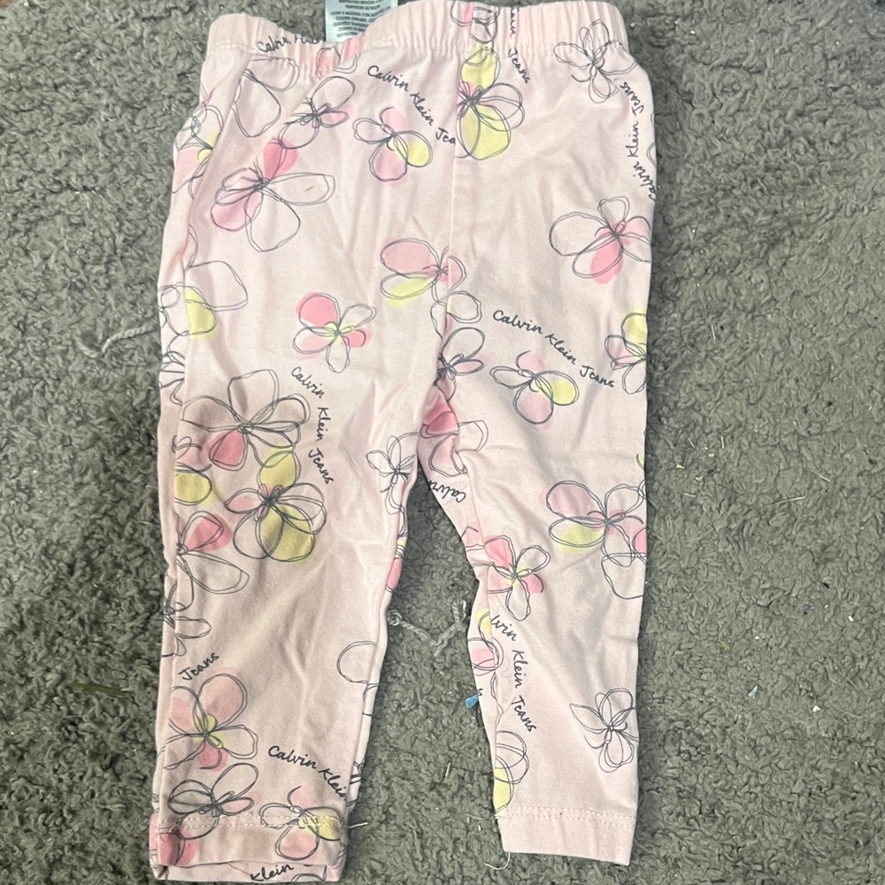 Calvin Klein Pastel Floral Baby Leggings